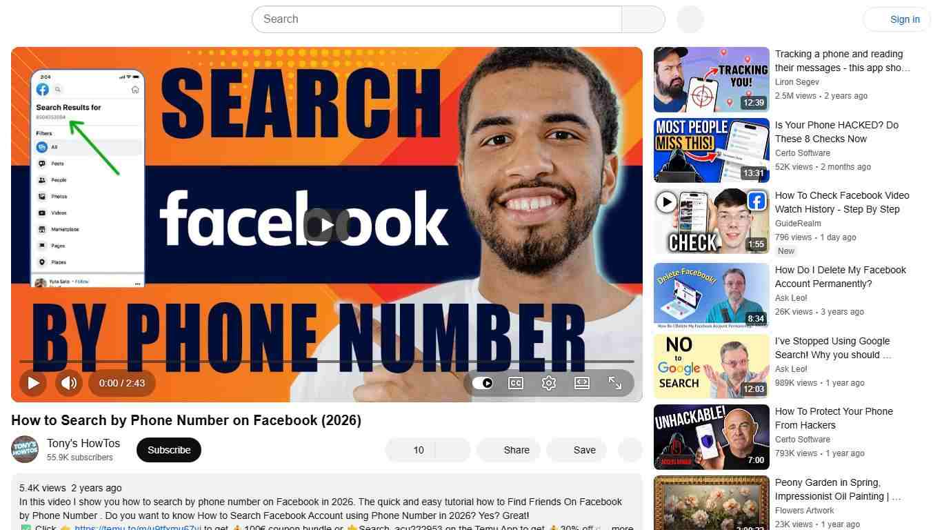 How to Search by Phone Number on Facebook (2026) - YouTube