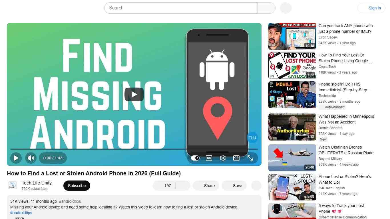 How to Find a Lost or Stolen Android Phone in 2026 (Full Guide) - YouTube