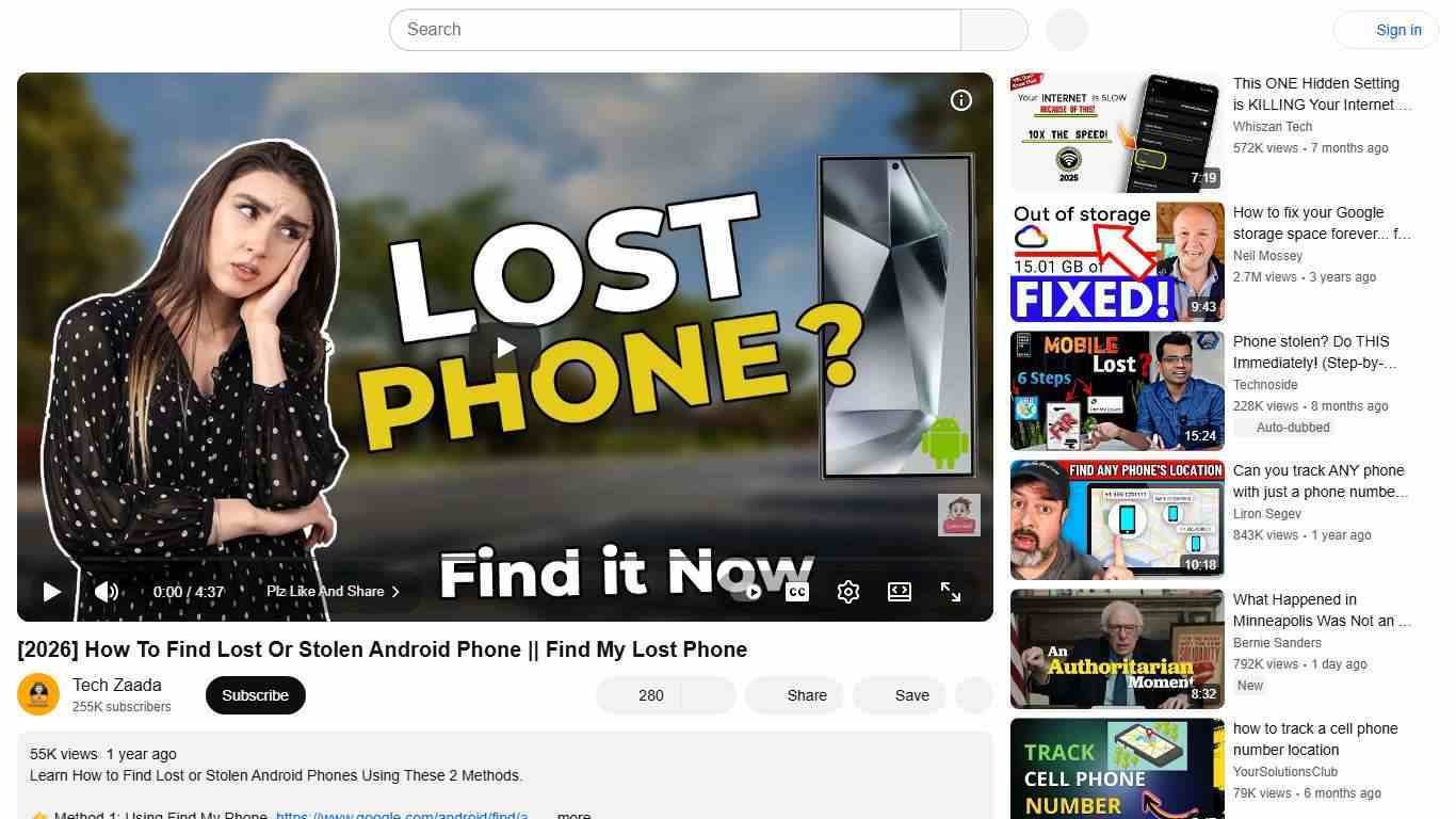 [2026] How To Find Lost Or Stolen Android Phone || Find My Lost Phone - YouTube